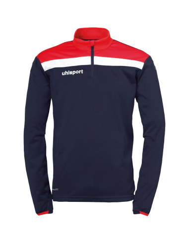 Uhlsport Offense 23 1/4 Zip Top - Marine, Rouge & Blanc