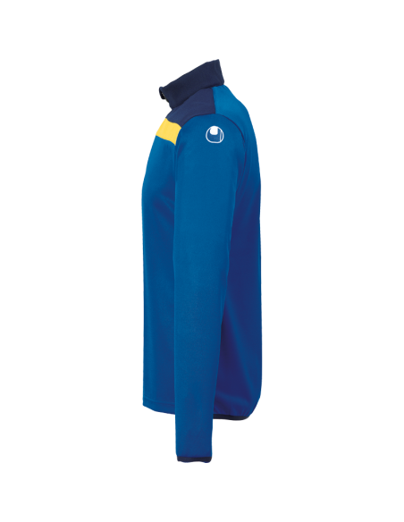 Uhlsport Offense 23 1/4 Zip Top - Azur, Marine & Jaune Citron