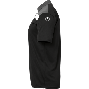 Uhlsport Offense 23 Polo Shirt - Noir, Anthracite & Blanc 2