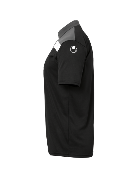 Uhlsport Offense 23 Polo Shirt - Noir, Anthracite & Blanc