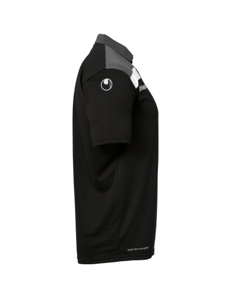 Uhlsport Offense 23 Polo Shirt - Noir, Anthracite & Blanc