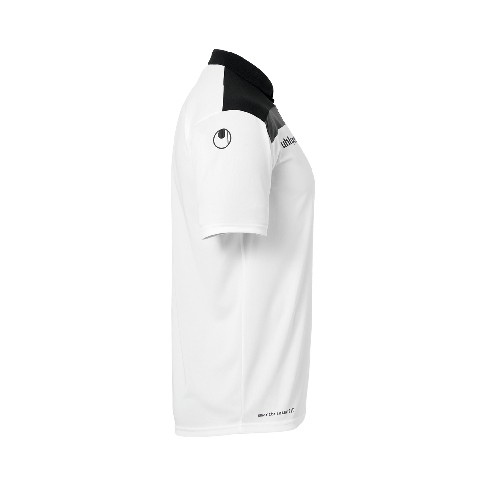 Uhlsport Offense 23 Polo Shirt - Blanc, Noir & Anthracite