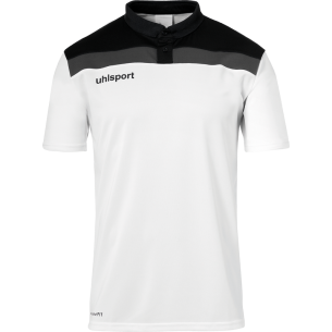 Uhlsport Offense 23 Polo Shirt - Blanc, Noir & Anthracite