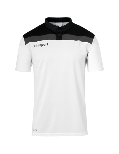 Uhlsport Offense 23 Polo Shirt - Blanc, Noir & Anthracite