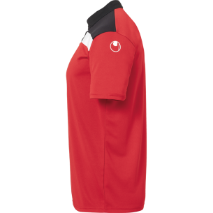 Uhlsport Offense 23 Polo Shirt - Rouge, Noir & Blanc 2
