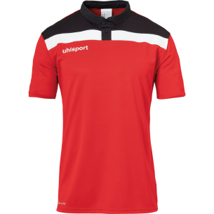 Uhlsport Offense 23 Polo Shirt - Rouge, Noir & Blanc
