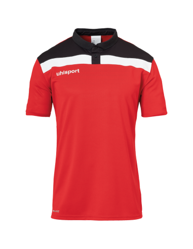 Uhlsport Offense 23 Polo Shirt - Rouge, Noir & Blanc