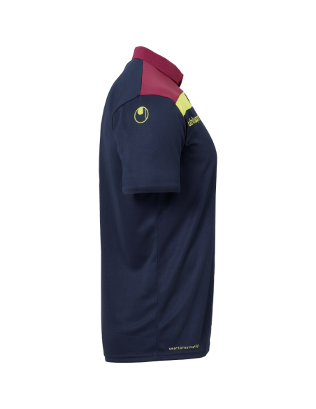Uhlsport Offense 23 Polo Shirt - Marine, Bordeaux & Jaune Fluo