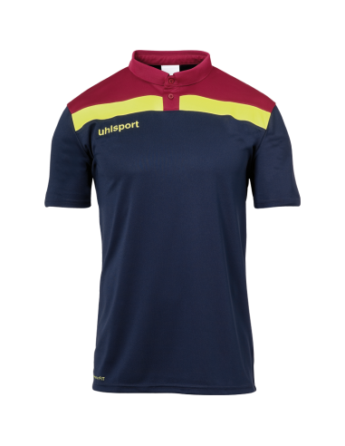 Uhlsport Offense 23 Polo Shirt - Marine, Bordeaux & Jaune Fluo