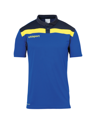 Uhlsport Offense 23 Polo Shirt - Azur, Marine & Jaune Citron