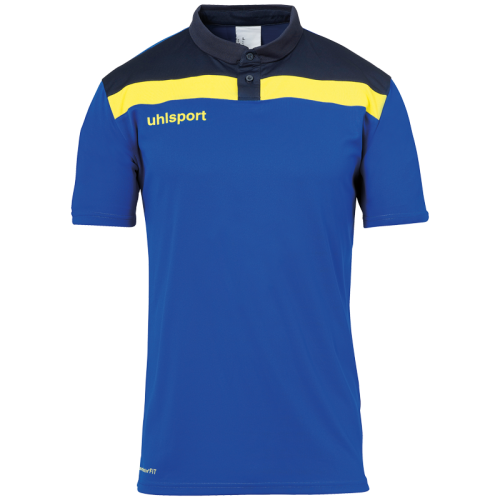 Uhlsport Offense 23 Polo Shirt - Azur, Marine & Jaune Citron
