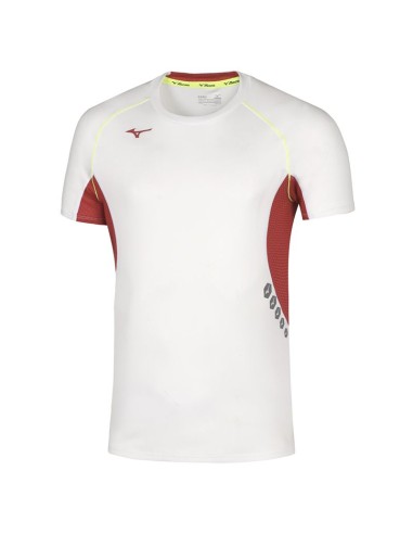 Mizuno Premium JPN Tee - Blanc & Rouge