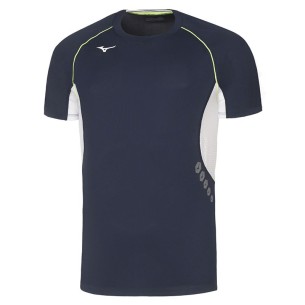 Mizuno Premium JPN Tee - Marine & Blanc
