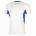 Mizuno Premium JPN Tee - Blanc & Royal