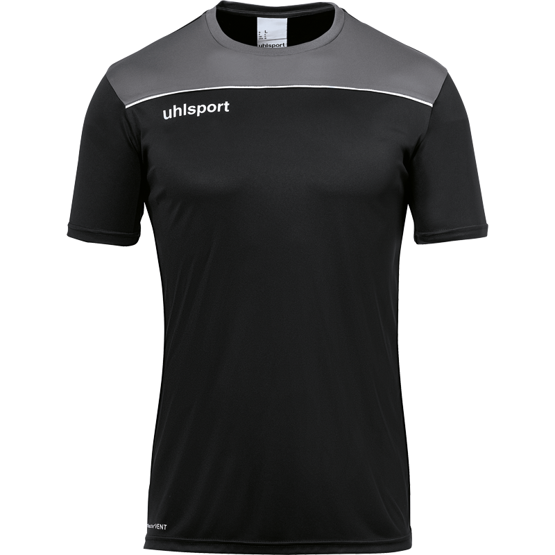 Uhlsport Offense 23 Poly Shirt - Noir, Anthracite & Blanc