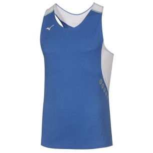 Mizuno Premium JPN Singlet - Royal & Blanc