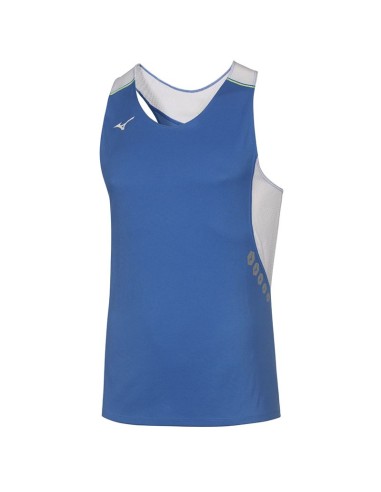 Mizuno Premium JPN Singlet - Royal & Blanc