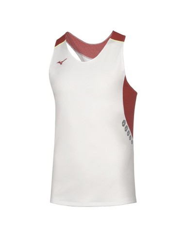 Mizuno Premium JPN Singlet - Blanc & Rouge