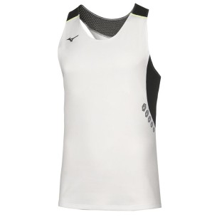 Mizuno Premium JPN Singlet - Blanc & Noir