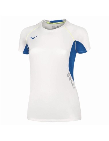 Mizuno Premium JPN Tee Femme - Blanc & Royal