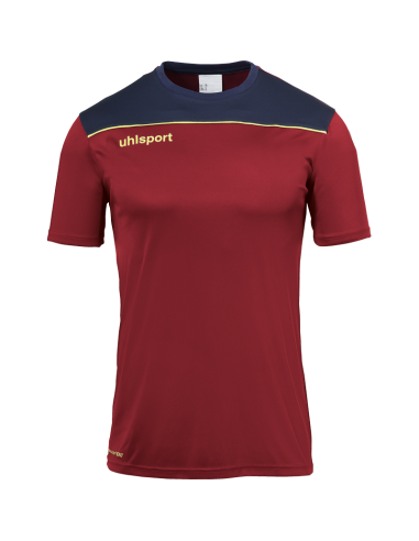 Uhlsport Offense 23 Poly Shirt - Bordeaux, Marine & Jaune Fluo