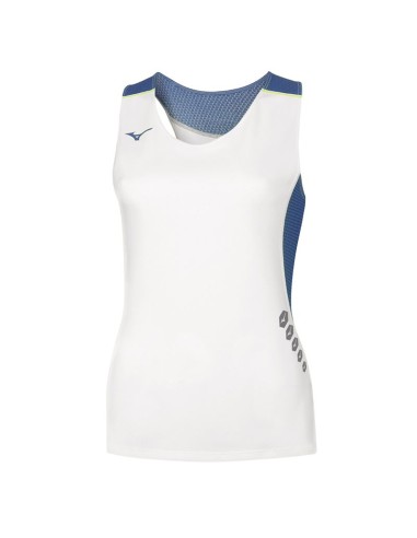 Mizuno Premium JPN Singlet Femme - Blanc & Royal