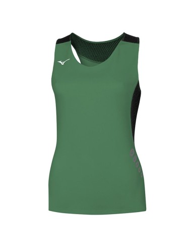 Mizuno Premium JPN Singlet Femme - Vert & Noir