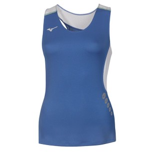 Mizuno Premium JPN Singlet Femme -Royal & Blanc