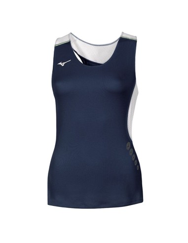 Mizuno Premium JPN Singlet Femme - Marine & Blanc