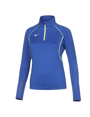 Mizuno Premium JPN Warmer Top Femme - Marine & Blanc