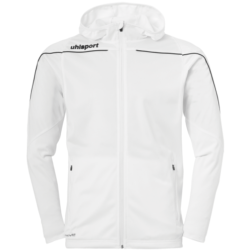 Uhlsport Stream 22 Track Hood Jacket - Blanc & Noir