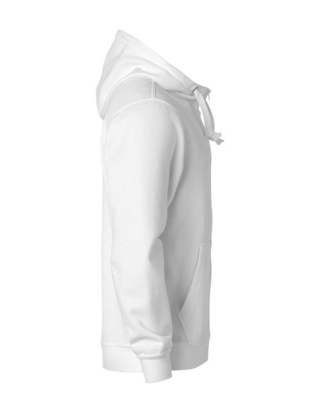 Basic Hoody Full Zip - Blanc