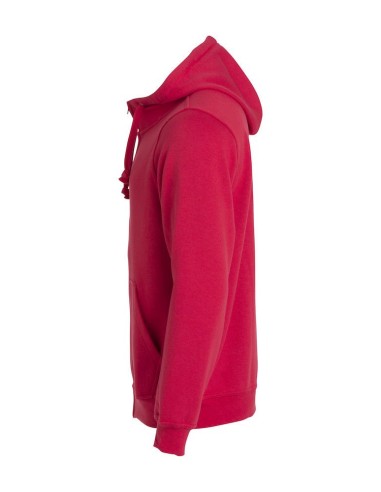 Basic Hoody Full Zip - Rouge