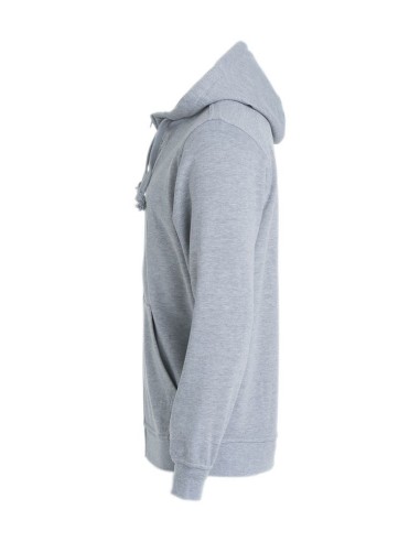 Basic Hoody Full Zip - Gris Mélange
