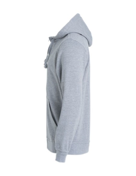 Basic Hoody Full Zip - Gris Mélange