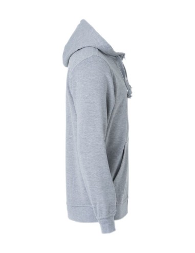Basic Hoody Full Zip - Gris Mélange