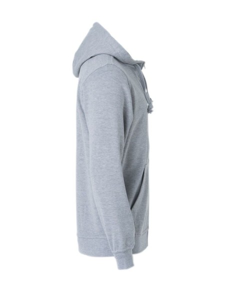 Basic Hoody Full Zip - Gris Mélange