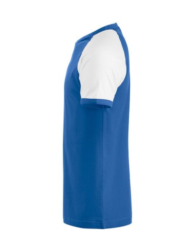 Raglan-T - Royal & Blanc