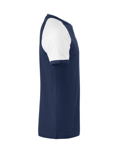 Raglan-T - Royal & Blanc