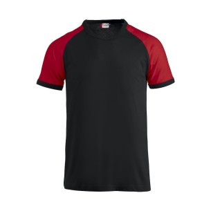 Raglan-T - Noir & Rouge