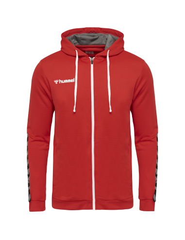 Hummel HML Authentic Poly Zip Hoodie - Rouge