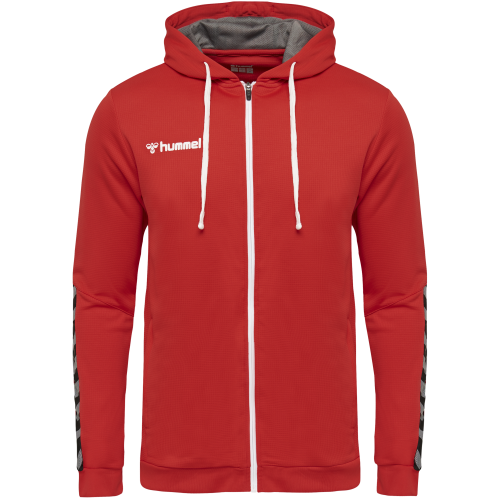Hummel HML Authentic Poly Zip Hoodie - Rouge