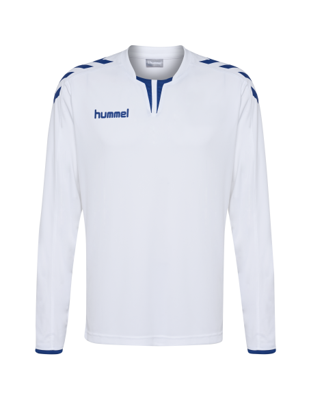 Hummel Core SS Poly Jersey - Blanc & Royal Hummel Core SS Poly Jersey - Blanc & Royal