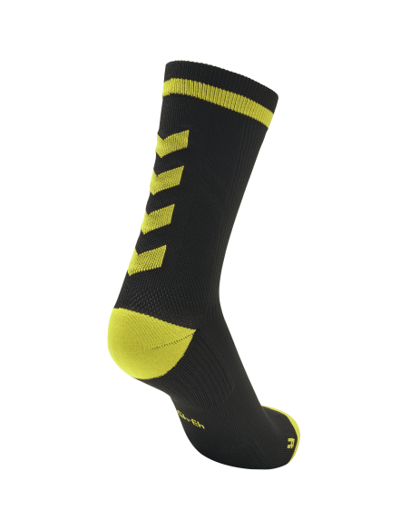 Hummel Elite Indoor Sock Low - Noir & Jaune Blazing