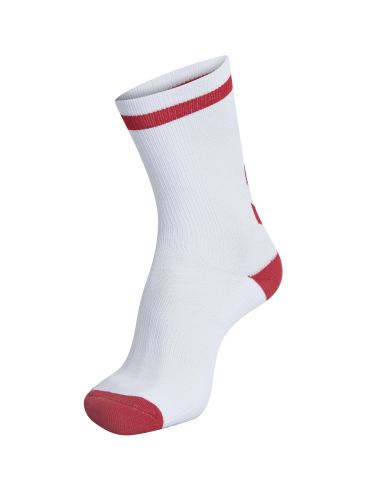 Hummel Elite Indoor Sock Low - Blanc & Rouge