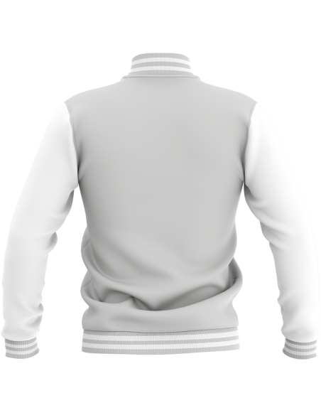 Veste College - Gris & Blanc