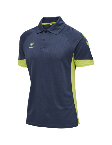 Hummel LEAD Functional Polo - Marine & Vert