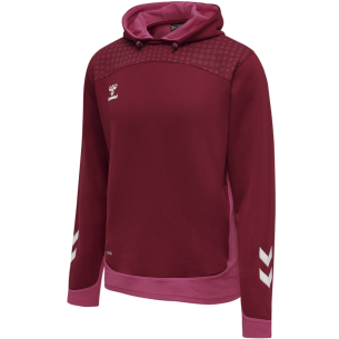 Hummel LEAD Poly Hoodie - Bordeaux