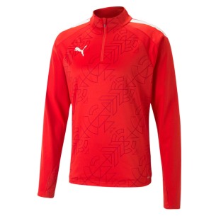 Puma teamLIGA 1/4 Zip Top Graphic - Rouge