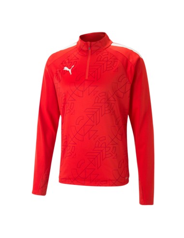 Puma teamLIGA 1/4 Zip Top Graphic - Rouge